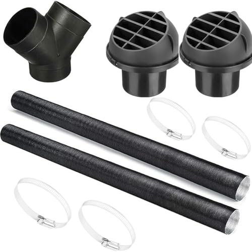 Amazleer 75mm Auto-Heizungsschlauch, Dieselheizung Zubehör, Y-Rohr-Kit, Standheizung Entlüftungsschlauch-Klammer-Kit für Webasto Eberspächer Propex 2KW/5KW/8KW (75mm Auto-Heizungsschlauch)