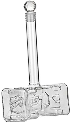 CRILSTYLEO Decanter Per Whisky Liscio Caraffa Per Vino Hammer Decanter Per Liquori Unico Per Lui E Per Lei