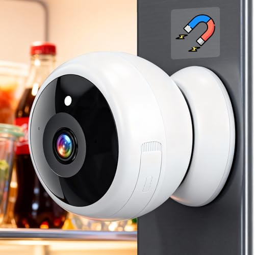 Thybro Magnetic Security Camera Wireless - 2K HD Video, AI Motion Detection, Battery Powered, 360°, 2-Way Audio,IR Color Night Vision, Waterproof, Outdoor & Indoor Surveillance