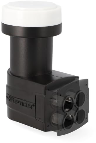 RED OPTICUM 03H Series Quattro LNB: LNB für bis zu 8 Receiver, Digital HD 4K, Wetterfest mit Regenschutzkappe, Kompatibel mit Sat Finder, Kompakt und leicht
