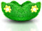 NICA Osterkorb aus Ostergras – Deko-Körbchen für Ostern, Oster-Nest aus Kunststoff-Gras mit Blumen-Applikationen, Frühlingshafte Tischdeko für Ostereier, Süßigkeiten & Geschenke, Ø17cm, Grün