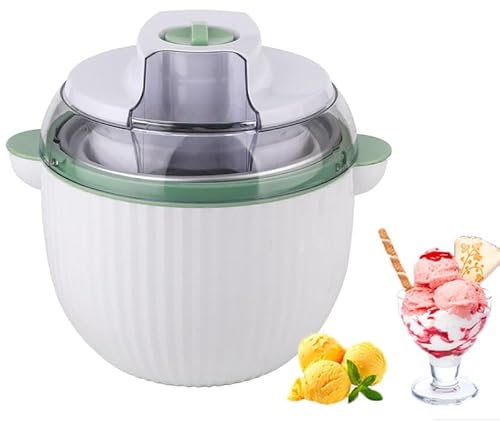 Ice Cream Maker Machine, 1 Litre Capacity, Makes Homemade Ice Cream in 40 Minutes, Ideal for Sorbet and Frozen Yogurt