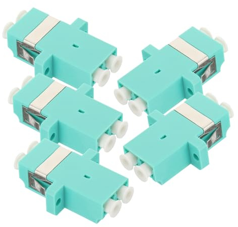CHICAMPERA 5 Stück Lc-Zu-Lc Duplex Glasfaser-Adapter Für 10Gb Multimode Kabel Hohe Stabilität Geringe Einfügungsdämpfung Für Telekommunikation Netzwerk Catv
