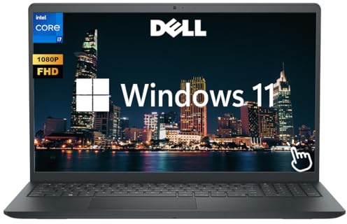 Dell Inspiron 15, 15,6 Zoll FHD Touchscreen Business Laptop Computer, AMD Ryzen 5 7530U Prozessor, 32GB RAM 1TB SSD, Windows 11, Numerische Tastatur, SageNova Kopfhörer, Dockingstation, HDMI, Schwarz
