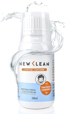 Hefo Mundspülung Mundwasser, patentierte Lysostaphin-Mundspülung | 99,9% Keime in 1 Minute abtötet 30 Jahre medizinische Expertise Schutz vor Mundulzera & Schlechter Atem Gesunde Mundhöhle