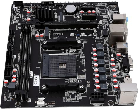 Plyisty Ryzen Mainboard, DDR4 128GB 3200MHz M.2 NVMe SSD, Dual Channel, PCIe X16, mit Realtek 1000Mbit LAN, für A520 B550 3. 4. 5. Generation CPUs
