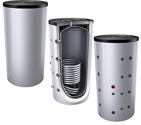 800L Pufferspeicher/Heizungsspeicher - Warmwasserspeicher für Heizungswasser, mit 1 Wärmetauscher (auch als Solarspeicher geeignet), inkl. Isolierung. Für Trinkwasser siehe emaillierte EWS8B Reihe.