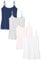 Amazon Essentials Women's Slim-Fit Camisole, Pack of 4, Dark Blue/Light Grey Heather/Pale Pink/White, S