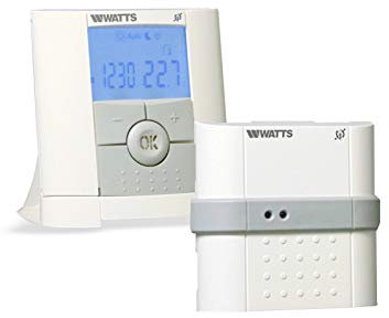 Watts - Termostato programable con 1 receptor de superficie y regulador termostático