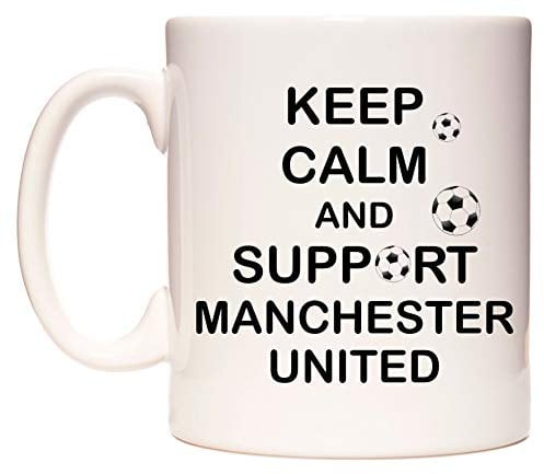 WeDoMugs Keep Calm and Support Manchester United - Ceramic 11oz Coffee Tea Gift Mug Cup