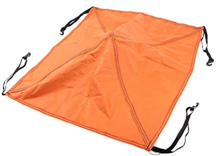 perfeclan ​Ultra-leichte Zeltplane – Wasserdichtes Oxford-Tuch mit UV-Schutz – Ideal für Camping, Sonnen- & Regenschutz – Inkl. elastischem Verlängerungsgurt & Haken​, Orange，56x56cm