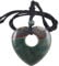 Nupuyai Healing Crystal Heart Pendant Necklace for Women, Natural Polished Stone Pendant with Adjustable Cord, 70cm Indian Agate