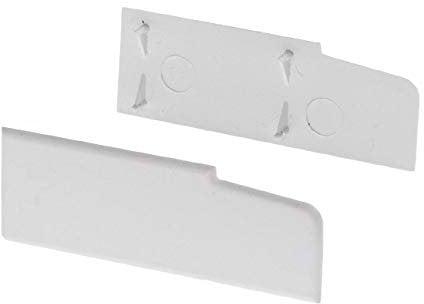White UPVC Pair Window and Door Cill End Caps fits 85mm Eurocell Stub Sills