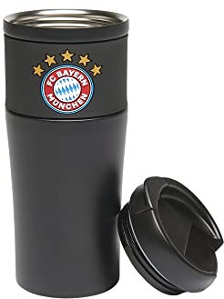 FC Bayern München Thermobecher Edelstahl schwarz Kaffee Becher Mug Coffee to go FCB