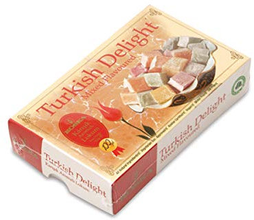 Loukoums aux différentes saveurs 500 g I Délice turc au goût de Rose, citron, orange, menthe | Confiserie traditionnelle | Vegan | Halal | Casher | bonbons mous Dessert Lokum | Sans Gluten