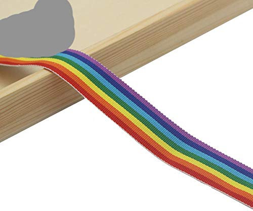 Lucia bastelt 10/15/20 / 25mm 5ards / 8yards Regenbogen-Farbstreifen-Ripsband DIY Bogen bastelt Geschenkverpackungsmaterialien S0603, Style4 25mm 5y