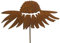 Bornhöft Gartenstecker Blume Metall Rost Gartendeko Edelrost Sonnenhut 66cm (Sonnenhut Blühend Groß)