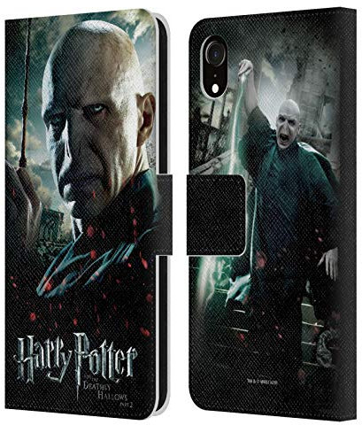 Head Case Designs Officially Licensed Harry Potter Voldemort Deathly Hallows VIII Leather Book Wallet Case Cover Compatible With Apple iPhone XR