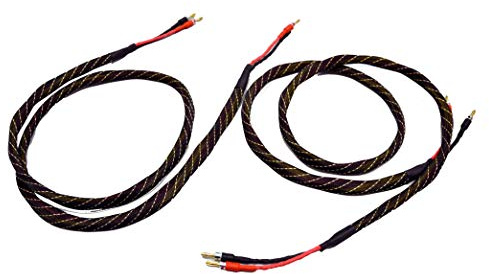 Coppia cavi per casse acustiche Hi-Fi, twistati, rame OFC puro con connettori a scelta: Banana BFA, Banana, Banana a Pipa, Forcella o Puntale (5 mt, BANANA)