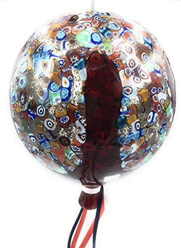 Globo colgante de cristal de Murano Murano Glass Made in Italy (rojo)