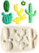 Nifocc Moule en silicone pour cactus Fondant Chocolat Bonbons Moule Cupcake Décoration Outil pour DIY Gâteau Décoration Argile polymère