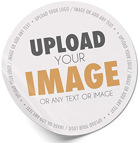 Personalised Stickers Labels, Circle Stickers, customised, Any Photo, Logo Colour or Text. Various Sizes Matte Finish (51mm)