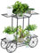 GYMAX Scaffale Porta Piante in Ferro, Portafiori per Giardino, Nero (Stile 9-80 x 25 x 75 cm)