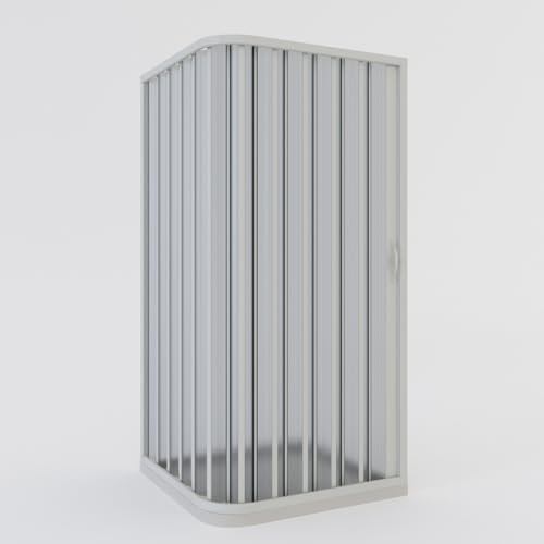Box doccia a soffietto in PVC 80x90 cm H 185 mod. Aster con apertura laterale