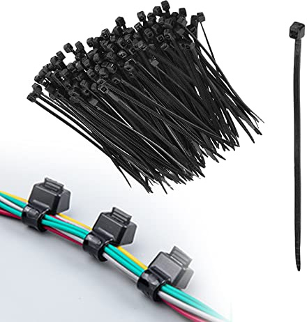 ZoeTekway Kabelbinder, Nylon-Kabelbinder, 80 mm lang, 2,5 mm breit, kleiner Nylon-Kunststoff-Kabelbinder (400 Stück)