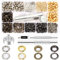 Bubuyun 400 Kit de Ojales Metálicos, 5mm Ojales para Lonas Herramienta de Montaje de Arandela Ojetes Metálicos con Caja de Almacenamiento Puzón Barra de Montaje Base para Toldos Lonas Ojales Ropa