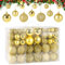 JAMITE 100 Pezzi Palle di Natale Oro,Decorazioni Albero Palline di Plastica, per Addobbare Alle Feste di Nozze