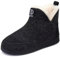 GURGER Hausstiefel Damen Plüsch Gefüttert Herren Hüttenschuhe Filz Warm Winter Hausschuhe Hohe Hüttenstiefel Filzpantoffeln Slipper Boot, Größe 38 39 Schwarz