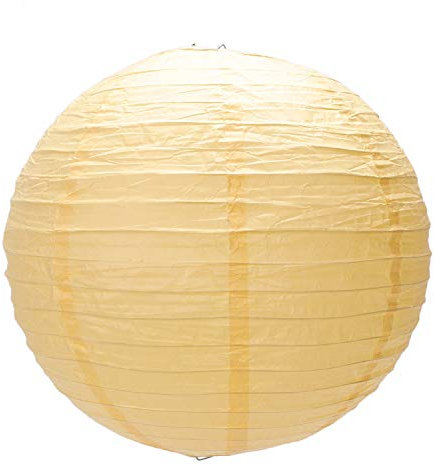 1 x japanischer Papier-Lampenschirm für Hochzeit, 40 cm, Gelb