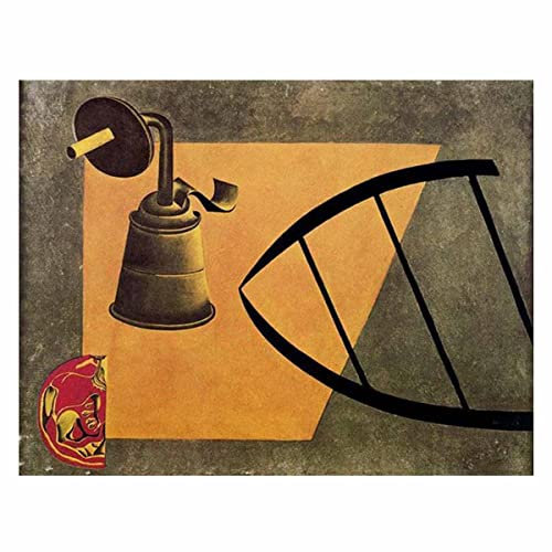 Ltt-Ydd-Ccl Joan Miro《Lamp》Leinwandbild Wandbilder Bilder Wohnzimmer Deko Schlafzimmer Leinwand Gemälde Wandbild Ungerahmt Kunstdruck Dekoration(20x25cm-8x10inch,Ungerahmt)