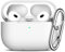 R-fun Kompatibel mit AirPods Pro 2/1 Generation Hülle Cover mit Schlüsselanhänger, Vollschützende Silikonhülle Kompatibel mit Apple AirPods Pro 2022/2019 Ladehülle,Weiß