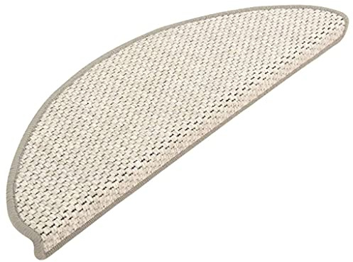 homiuse Treppenmatten Selbstklebend Sisal-Optik 15 STK. 65x25 cm Beige Treppenstufen Matten Modern Stufenteppich Stufenmatten Innen Treppenstufen Antirutsch Treppenstufen Schutz Komfortabel & Warm