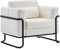 Mingone Sessel Wohnzimmer Loungesessel Sofa 1 Sitzer Relaxsessel Polstersessel Gepolsterter Cocktailsessel Schlafzimmer Design Creme
