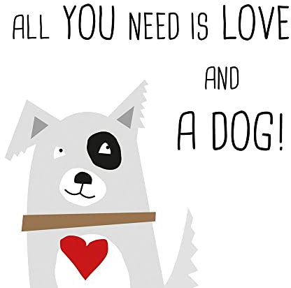 20 Servietten Liebe und Hunde | Tischdeko | Decoupage | Serviettentechnik 33x33cm