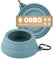 OHMO - Gamelle de Voyage pour Chien, Grande gamelle d'eau Portable, étanche aux éclaboussures, Anti eclaboussure Anti-déversement du Mouvement de la Voiture Design Unique (700 ML, Bleu Clair)