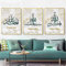 JNAOZI Islamisches Arabische Kalligraphie Leinwand Malerei, Marmor Leinwand Gemälde,Moderne Wandbilder für Wohnzimmer und Schlafzimmer(ohne Rahmen) (20x30cm*3)…