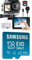 icefox Action Cam 4K Ultra HD 20MP Kamera Unterwasserkamera Wasserdicht 40M, Dunkelgrau & Samsung EVO Select microSD Speicherkarte (MB-ME128KA/EU), 128 GB, UHS-I U3, Full HD, 130MB/s Lesen