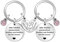 Coagurmes Mutter Geschenk von Tochter Sohn, 2pcs Silber Anhänger Geburtsstein Schlüsselanhänger für Mama Muttertag Tochter Sohn Geburtstag Weihnachten Graduierung Geschenk (Mutter Tochter)