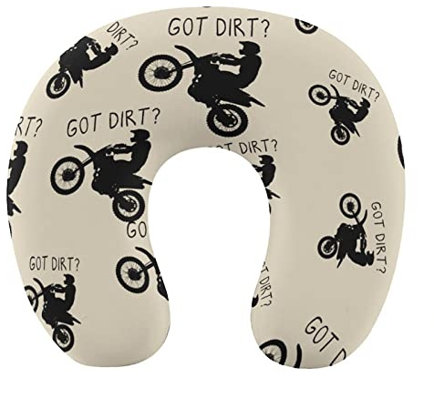 DJNGN Got Dirt Bike Motorcross Racing Nackenkissen, weiches, waschbares Kissen, U-förmiges Kissen für Reisen zu Hause oder im Büro