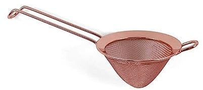 Chabrias Fine Mesh Cocktail Strainer Small Sieve- Stainless Steel - 23 x 7.8 x 4.6cm - Professional Bartending Tool (Copper)