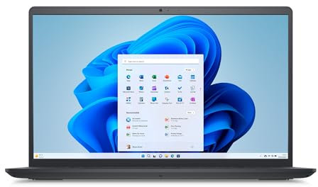 Dell Inspiron 15 3520 Laptop, Prozessor Intel Core i3-1215U, Display 15,6 Zoll FHD 120 Hz, 8 GB RAM, 512 GB SSD, Grafik Intel UHD, Windows 11 Home, Carbon Black