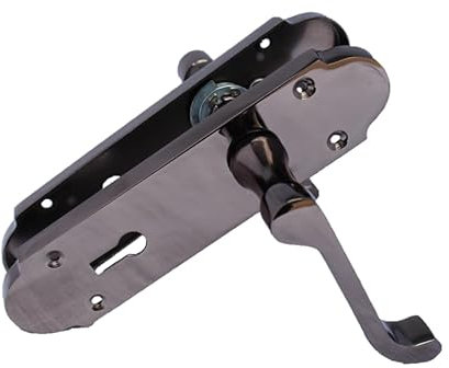 Haven Heritage Black Door Handles - Epsom Scroll Door Handles, Black Nickel Door Handle for External Use, Black Door Handles External, Door Handles Black, External Door Handle - Black Nickel