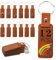 Powerruif 12 Stück Holz Schlüsselanhänger Rohlinge Personalisierter Schlüsselanhänger, Anhänger mit Schlüsselring, für Lasergravur,DIY verschiedene Schlüsselanhänger personalisiert