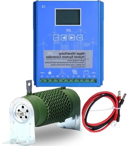 Contrôleur Hybride Solaire éolien 12 000 W, éolienne et Hybride Solaire MPPT, avec écran LCD et Combinaison de Charge de Décharge pour Panneau Solaire D'éolienne 12 V/24 V/48 V,24V/12000W