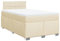 vidaXL Boxspringbett, Polsterbett Bett mit Matratze Matratzenauflage, Bettgestell mit Kopfteil Lattenrost, Doppelbett für Schlafzimmer, Creme 120x200cm Stoff