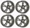 4x Carmani Felgen Alufelgen 16 Anton 7.5x17 ET38 5x112 hyper gun kompatibel mit Mercedes 190 A-Klasse CLK E-Klasse SLK